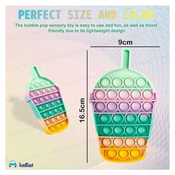 Bunie Silicone Pop It Fidget Toy with Key Chains - Multicolor image 3