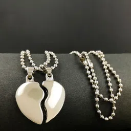 Saizen Silver-Plated Heart Shaped Pendants with Chains-image-5