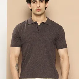 Mast & Harbour Men Solid Polo Collar Cotton Flat Knit T-shirt-picture-39