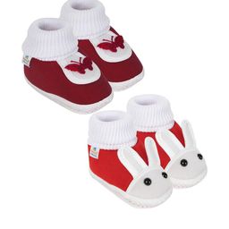 NESKA MODA Kids Pair Of 2 Cotton Booties-picture-49