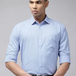 Park Avenue Self Design Slim Fit Textured Formal Shirt-picture-11