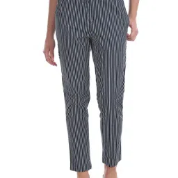 U.S. Polo Assn. Navy & White Striped Pants-image-73