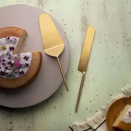ellementry Aura Golden Stainless Steel Cake Server Set-40