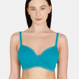 Zivame Peacock Blue Under Wired Padded T-Shirt Bra-26