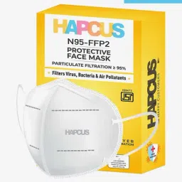 HAPCUS N95 FFP2 5 Layer Protective Face Mask - Pack of 10 (White)-10