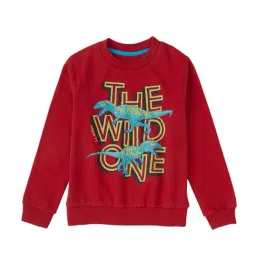 Cub McPaws Kids Red Printed Sweatshirt-picture-17
