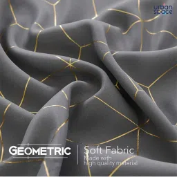 Urban Space Grey Polyester Window Curtain With Tieback & Eyelet image 5