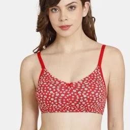 Rosaline by Zivame Red Printed Non-padded Bra-image-20