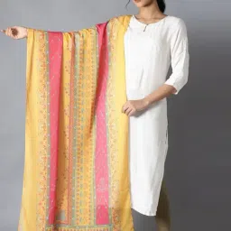 W Yellow Printed Dupatta-picture-30