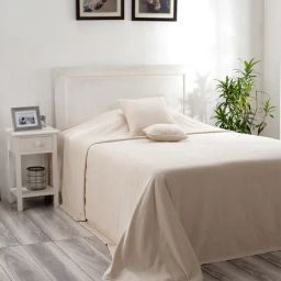Maspar Colorart Jessica Solid Beige 110 TC Cotton Single Bed Cover-image-96