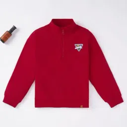 Ed-a-Mamma Kids Red Solid  Sweatshirt-image-19