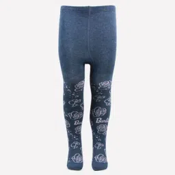 Bonjour Kids Light Navy Barbie Print Tights-image-73