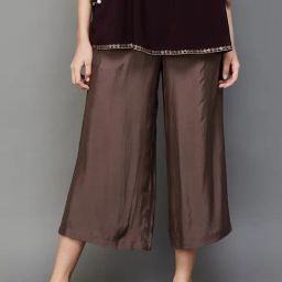 Melange by Lifestyle Brown Mid Rise Flared Pants-image-45