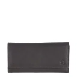 Kara Black Solid Tri-Fold Leather Wallet-34