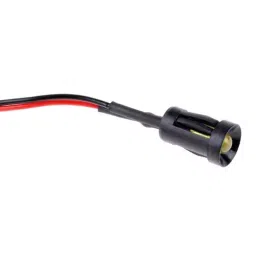 RS PRO Yellow Panel Mount Indicator 24V DC, Mounting Hole Size 8 mm, Termination Type Lead Wires, Model No 204114-5