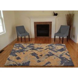 Presto Gold & Grey Polyester Carpet-21