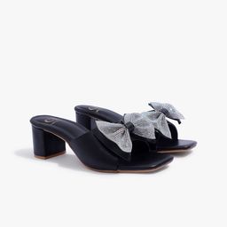Carlton London Open Toe Block Heeled Sandals with Bows image 2