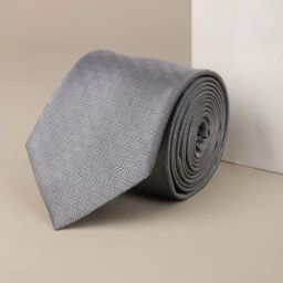 Van Heusen Grey Patchwork Formal Tie-picture-2