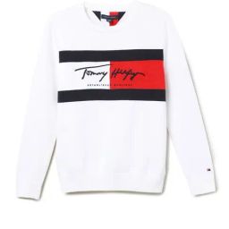 TOMMY HILFIGER Boys White Cotton Solid Sweater-image-58