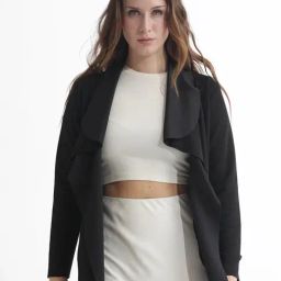RAREISM Black Polyester Solid Long Sleeves Jacket-picture-8