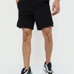 KAPPA Black Regular Fit Sport Shorts-picture-3