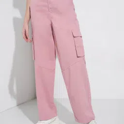 SF Jeans by Pantaloons Pink High Rise Pants-image-33