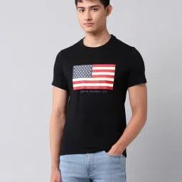 U.S. Polo Assn. Denim Co. Black Cotton Slim Fit Printed T-Shirt-picture-42