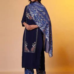 Aurelia Blue Printed Dupatta-26