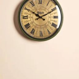 Fabindia Yuvraj Green Metal Wall Clock-image-47