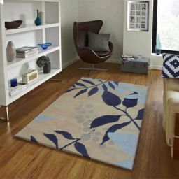 Presto Blue & Beige Polyester Carpet-39