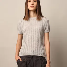 ONLY Women Ribbed Pullover with Fuzzy Detail-image-90