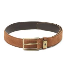 Louis Philippe Brown Leather Textured Casual Belt for Men-image-97