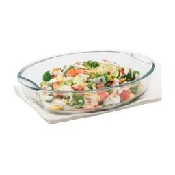 Borosil ?Transparent ?Glass Oval Baking Dish (2.5 L)-image-91