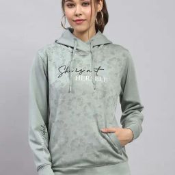 Monte Carlo Green Regular Fit Printed Hooded Sweatshirt-image-88