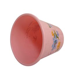 Kuber Industries Pink & Yellow 2-Pieces Printed Portable Open Dustbins - 5 L Each image 3