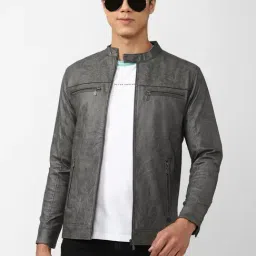 Peter England Grey Regular Fit Jacket-picture-13