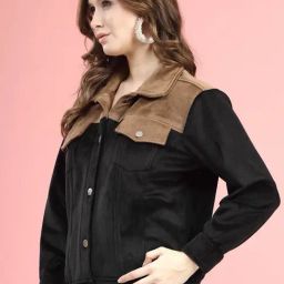 Melon by PlusS Black & Brown Color-Block Jacket image 3