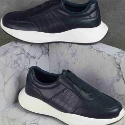 Metro Men's Navy Blue Casual Sneakers-image-17