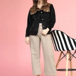 Melon by PlusS Black & Brown Color-Block Jacket image 5