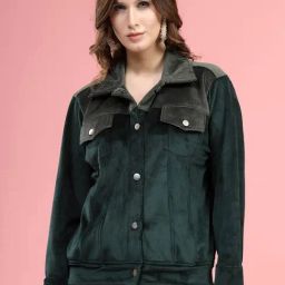 Melon by PlusS Green Color-Block Jacket-picture-4