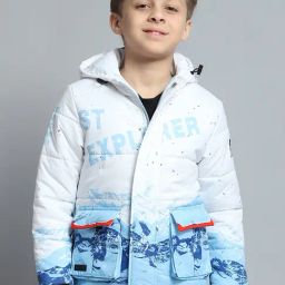 Monte Carlo Boys Printed White & Blue Hooded Neck Full Sleeve Jacket-image-26
