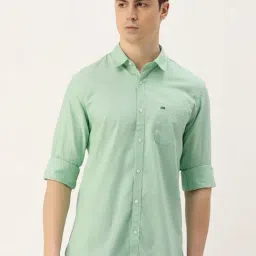 Peter England Green Slim Fit Shirt-picture-31
