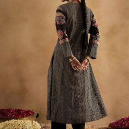 Indo Era Printed Square Neck Pure Cotton Tunic With Trouser image 5