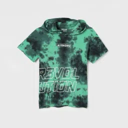 Fame Forever by Lifestyle Boys Green & Black Cotton Printed T Shirt-picture-28
