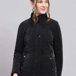 Monte Carlo Black Regular Fit Quilted Jacket-24