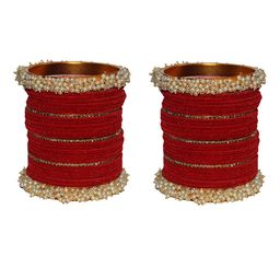 trylo fashion Set Of 2 Stones & Beads Studded Bangles-image-44
