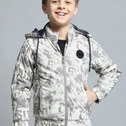 Monte Carlo Boys Printed Grey Detachable Hood Full Sleeve Jacket-image-26