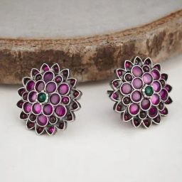 Fabindia Silver Stud Earrings-image-72
