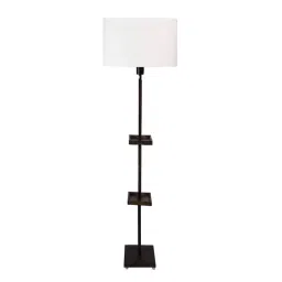 Sanded Edge Wood Style V Double Shelf Floor Lamp in Solid Wood & Walnut Polish Lamp-picture-25