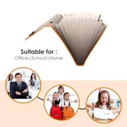 POLEN ‎Executive Series Fullscape Expanding File Folder13 Pocket With Handle and Buckle Closure Orange image 5